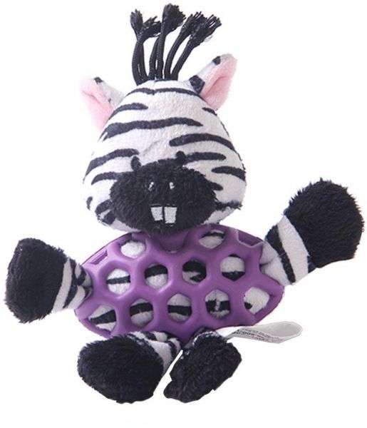 Zebra with Rubber Net and Squeaky - Small (64)